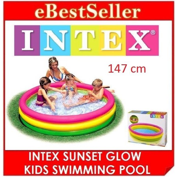 Kolam Renang Anak Pelangi BESAR 147 x33 cm INTEX Sunset Glow KIDS TOYS FREE POMPA