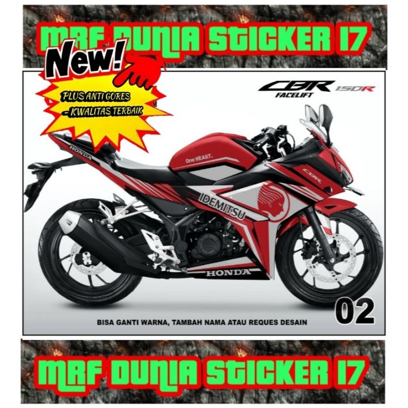 Sticker decal CBR 150R Facelift Full Body dekal CBR 150R Facelift Stiker Decal CBR 150R Facelift Dec