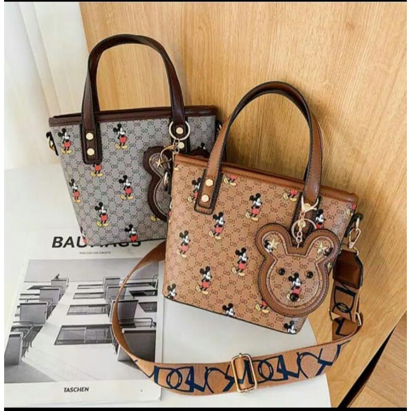 PTM-tas tote wanita motif mickey