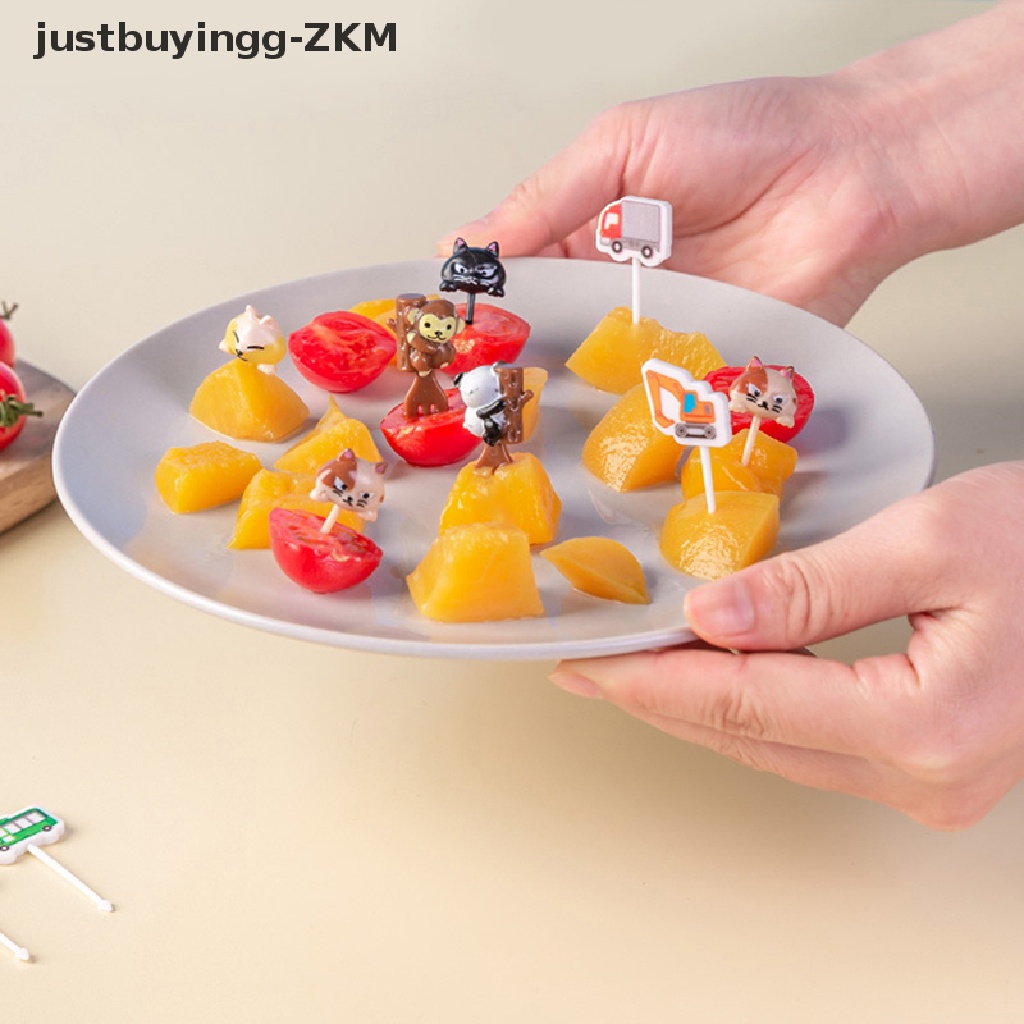 [justbuyingg] Cartoon Fruit Fork Set Cake Stick Twisted Desserts Forks Food Stick Home Party [zkm]