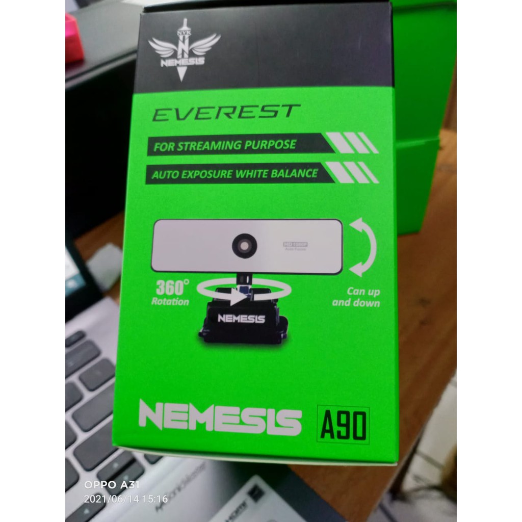 Nemesis Webcam Nyk A90 Everest 1080P Auto Focus