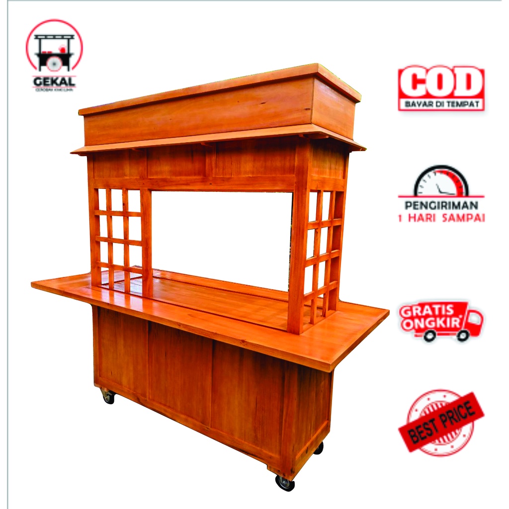Gerobak angkringan jepang Rombong kopi Gerobak jepang Gerobak kayu