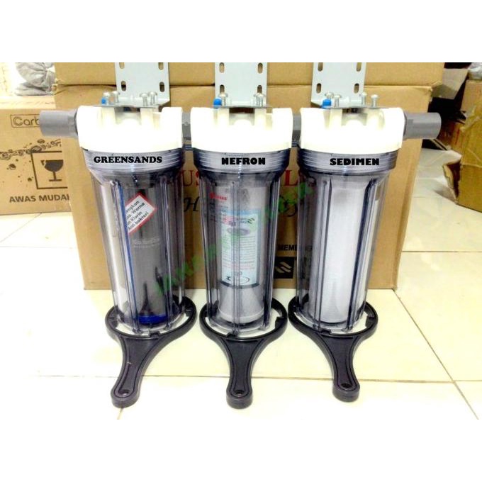 PAKET FILTER AIR SIAP PAKAI "CLEAR" (AIR ZAT BESI TINGGI)