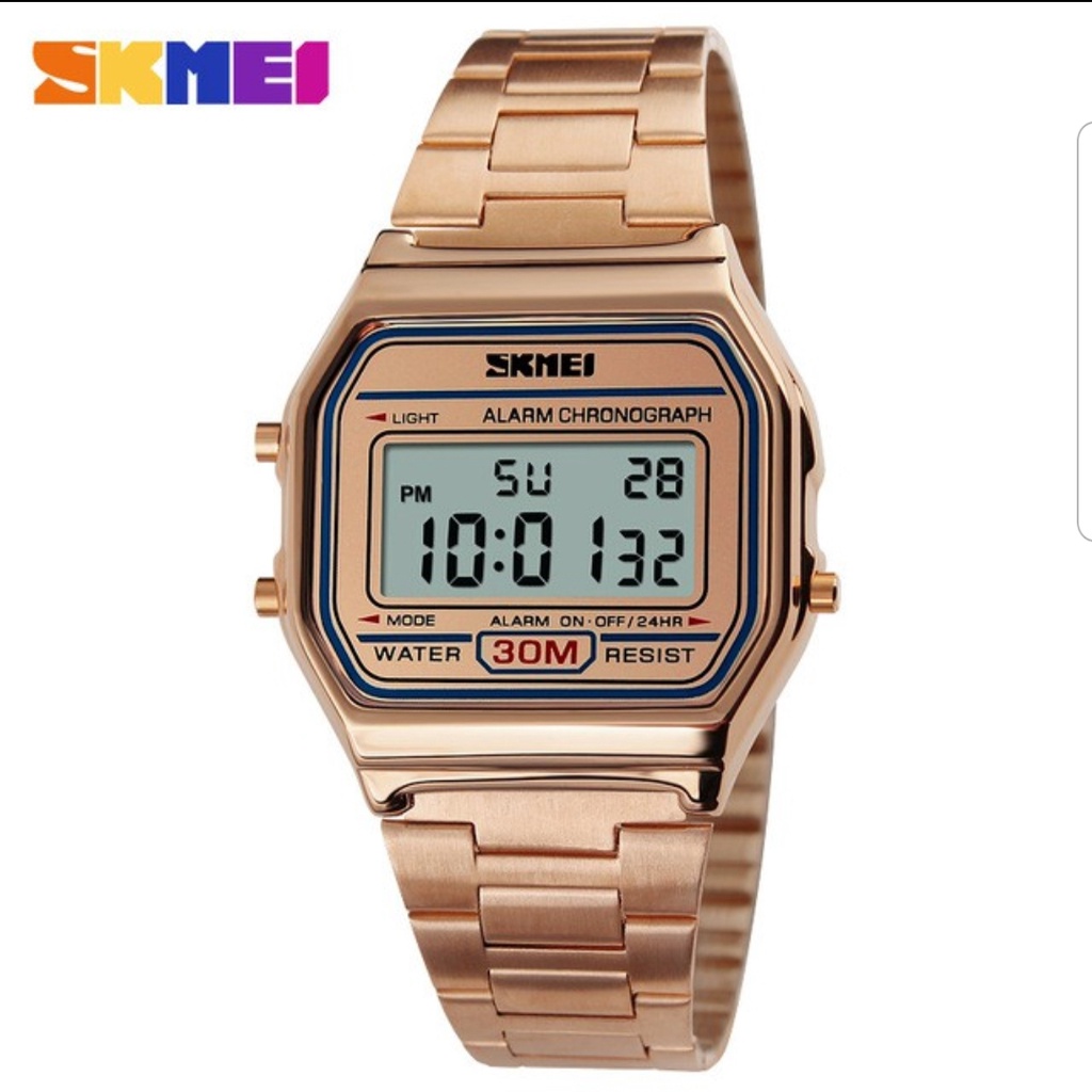 JAM TANGAN RANTAI CEWEK DIGITAL SKMEI 1123  ORIGINAL WATERPROOF 50 ATM/JAM TANGAN SKMEI TERLARIS/ Jam Tangan SKMEI RANTAI SKMEI 1123 / Jam Tangan Wanita Digital New stainless stell/ SKMEI 1123 Jam Tangan Wanita Digital Tali Stainless Anti Air