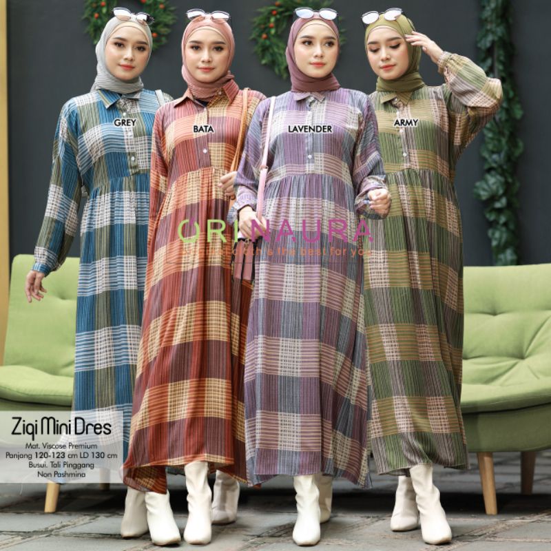 ZIQI MINI MIDI DRESS GAMIS MUSLIM BY ORI NAURA