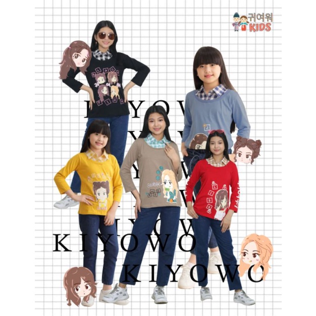 Setelan anak Black pink kiyowo