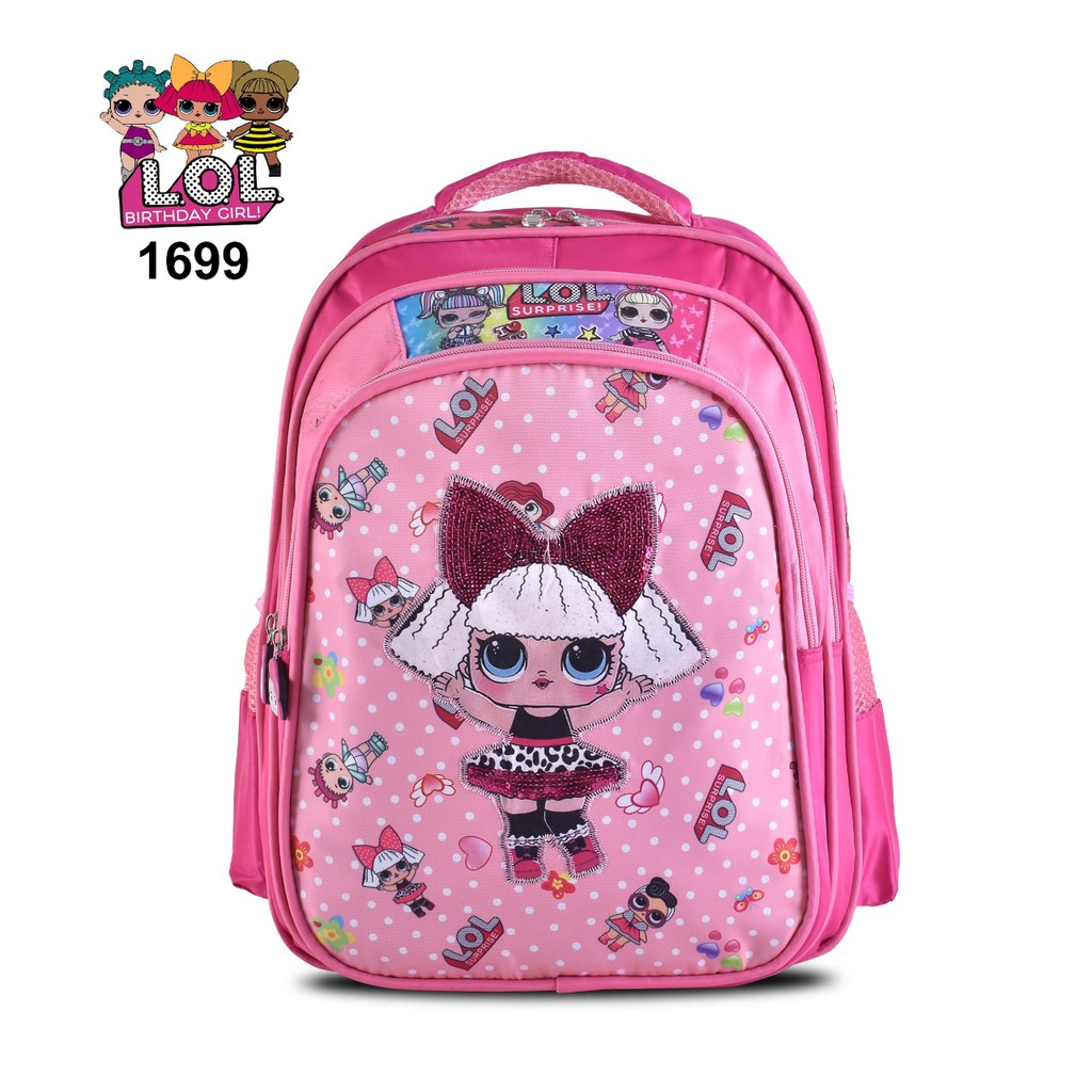 Tas Cartoon Lampu 1699 Tas Sekolah Anak Perempuan (Frozen,Hello Kitty,LOL,My Little Pony,Unicorn)