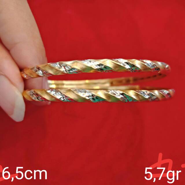  Gelang  tangan emas  asli kadar 700 70 22 bangle gold ukir 