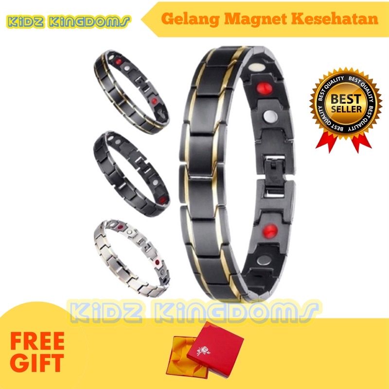 Gelang Kesehatan Magnetik Titanium - Gelang Terapi Bio Magnetic Titanium