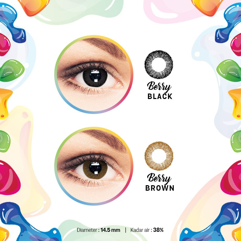 SOFTLENS TOPGEL BERRY BLACK 14.5MM ( NORMAL S.D -10.00 )