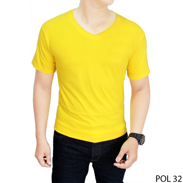 Kaos Polos Kerah V-neck - POL (COMB)