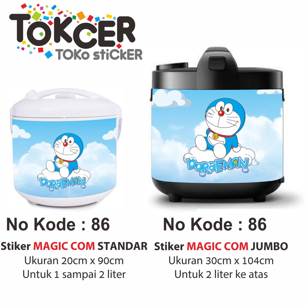 Stiker MAGIC COM / Rice Cooker Motif DORAEMON