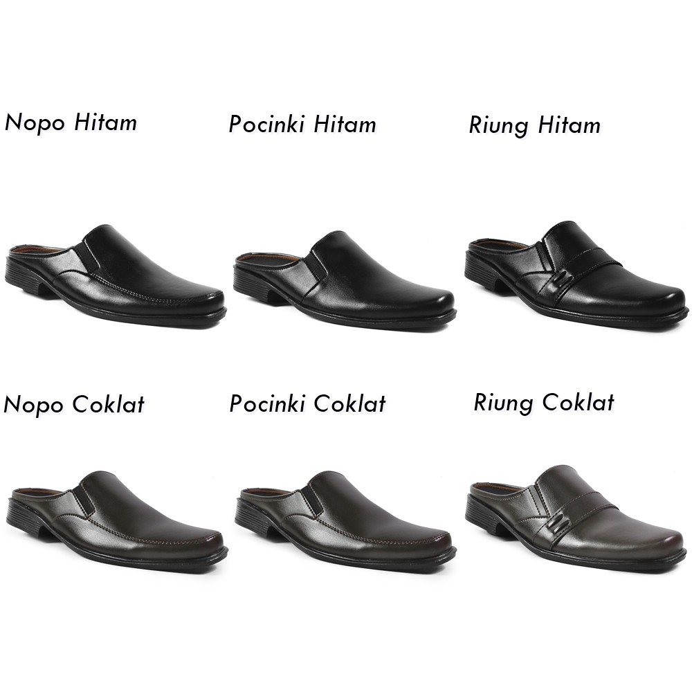 DISKON 50% !! Sepatu Pria Bustong Casual Slop Formal Pantofel Kerja