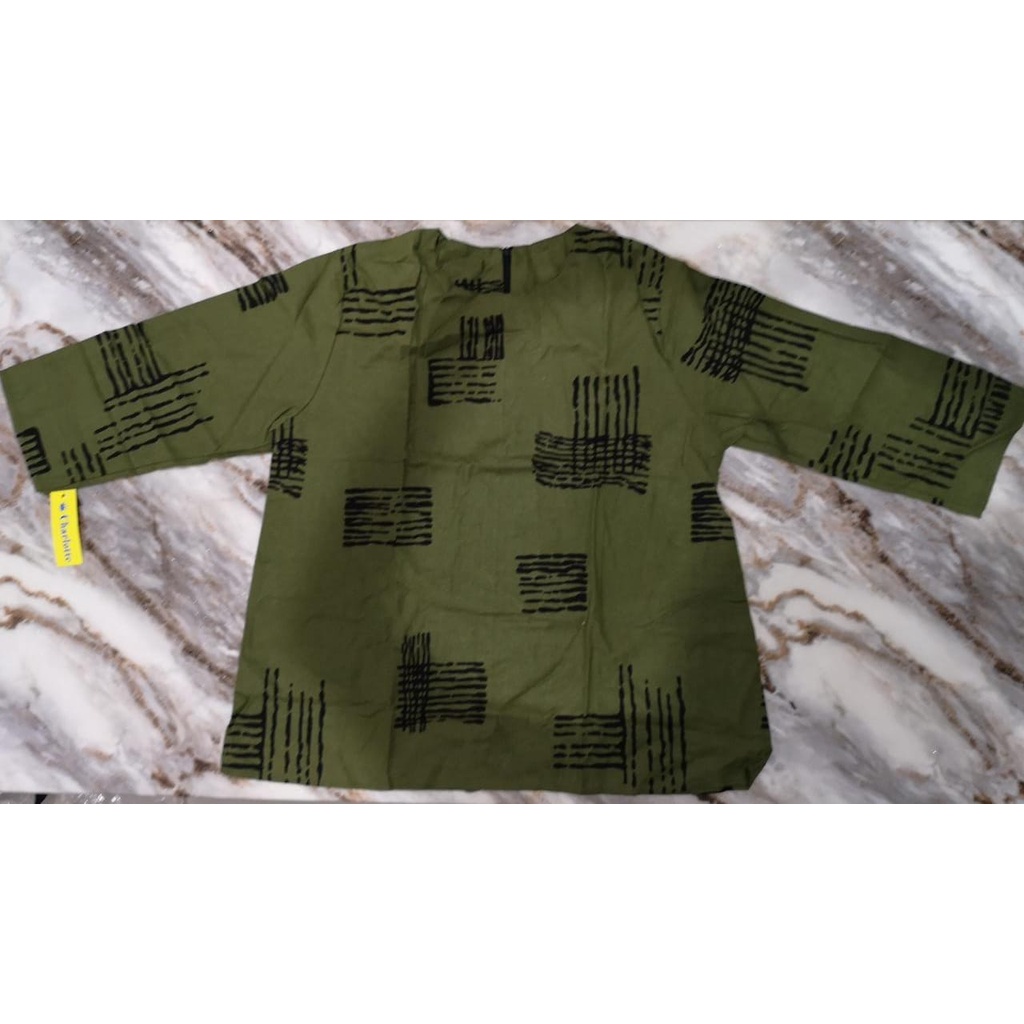 Blouse casual Charlotte Baju lengan 3/4 semi 7/8 / Baju Atasan wanita blouse | 2 Warna | Motif Garis