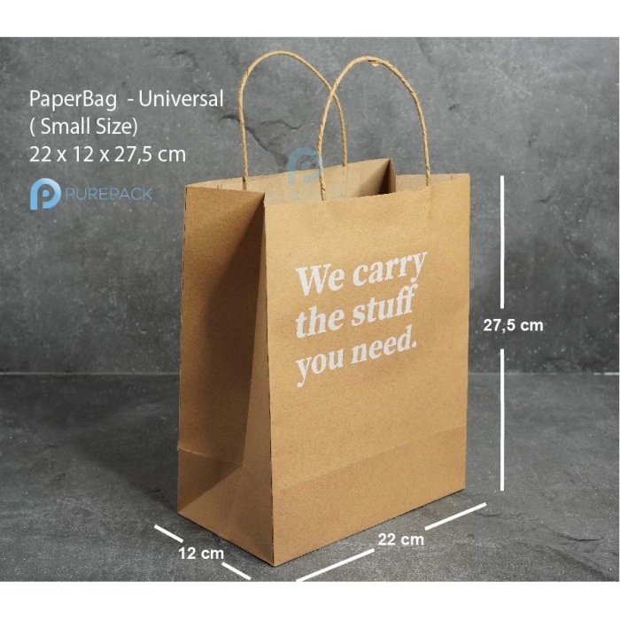 

(TERLARIS) Paperbag Kraft Coklat Standart Starbuck Size Small Goodie Paper Bag