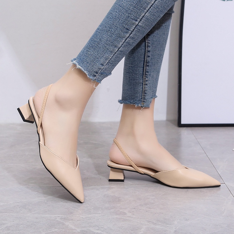 Sendal Wanita GO28 Import Sandal Tali Belakang Klasik Story