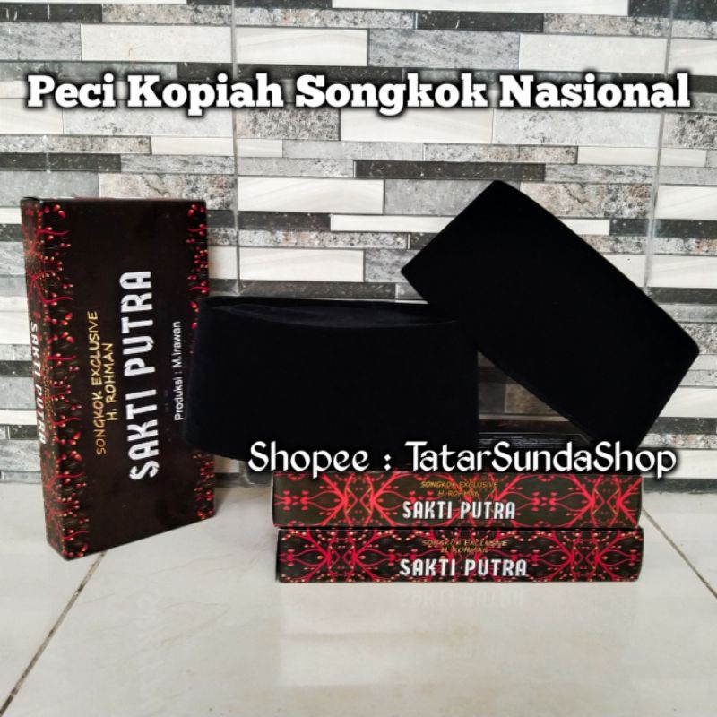 Peci Kopiah Songkok Hitam Polos Ac Tinggi 10 cm 11 cm 12 cm