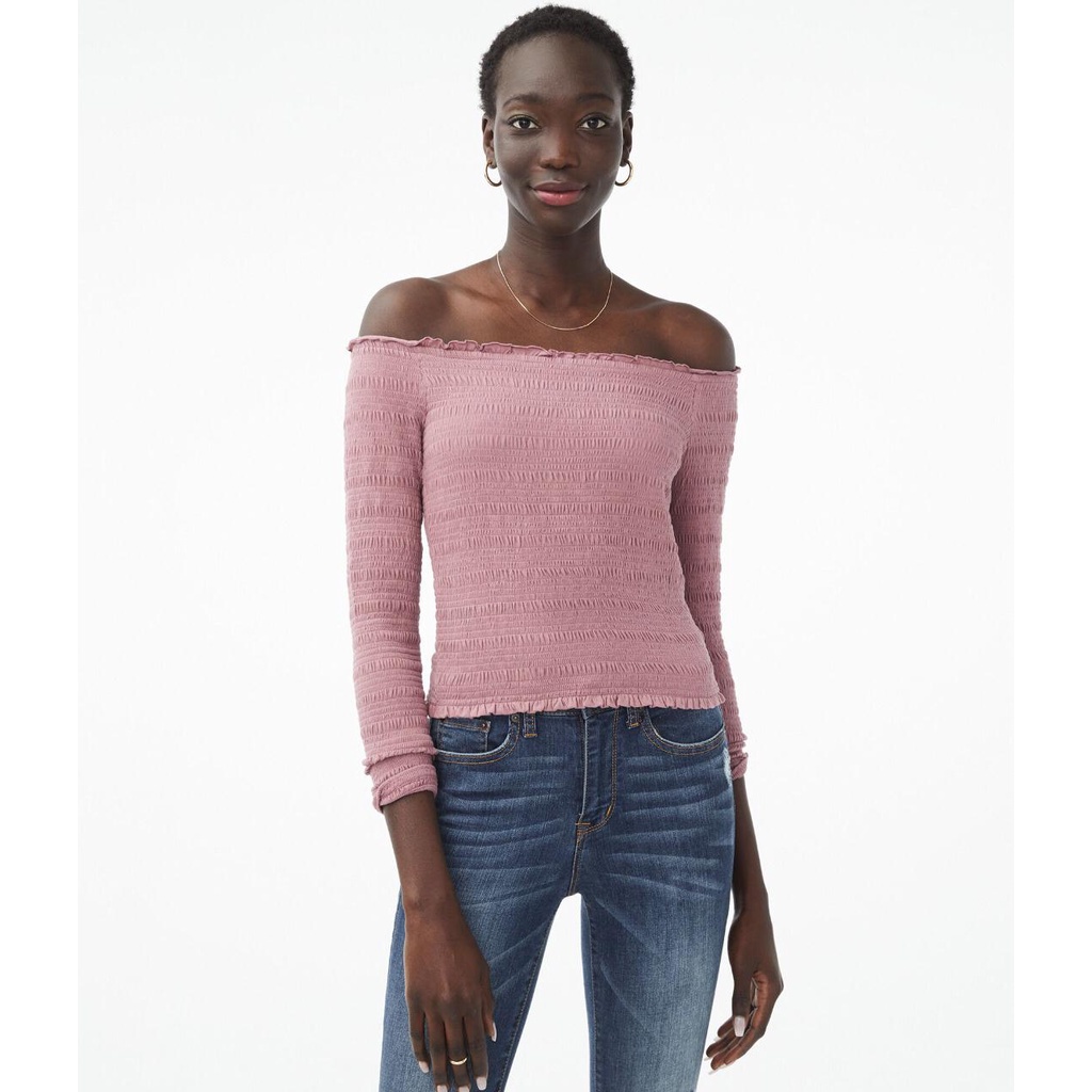 Aero Long Sleeve Smocked Top