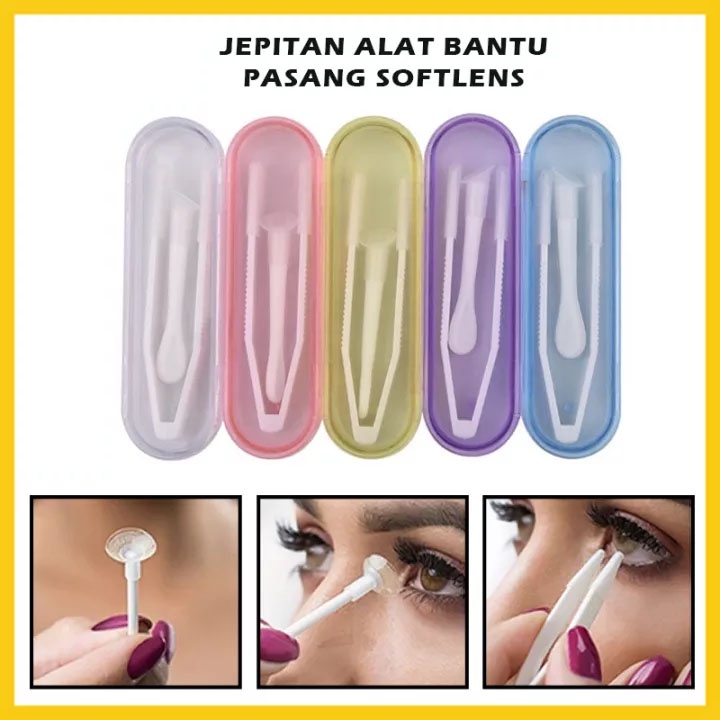 Jepitan Softlens – AC 28 – Alat bantu pasang contact kontak lens lense Aplikator Capitan capit Penjepit Soflen lensa frame kacamata kecamata  kaca mata minus pria wanita anak murah besi lentur silinder korea 5 6 1 2 3 4