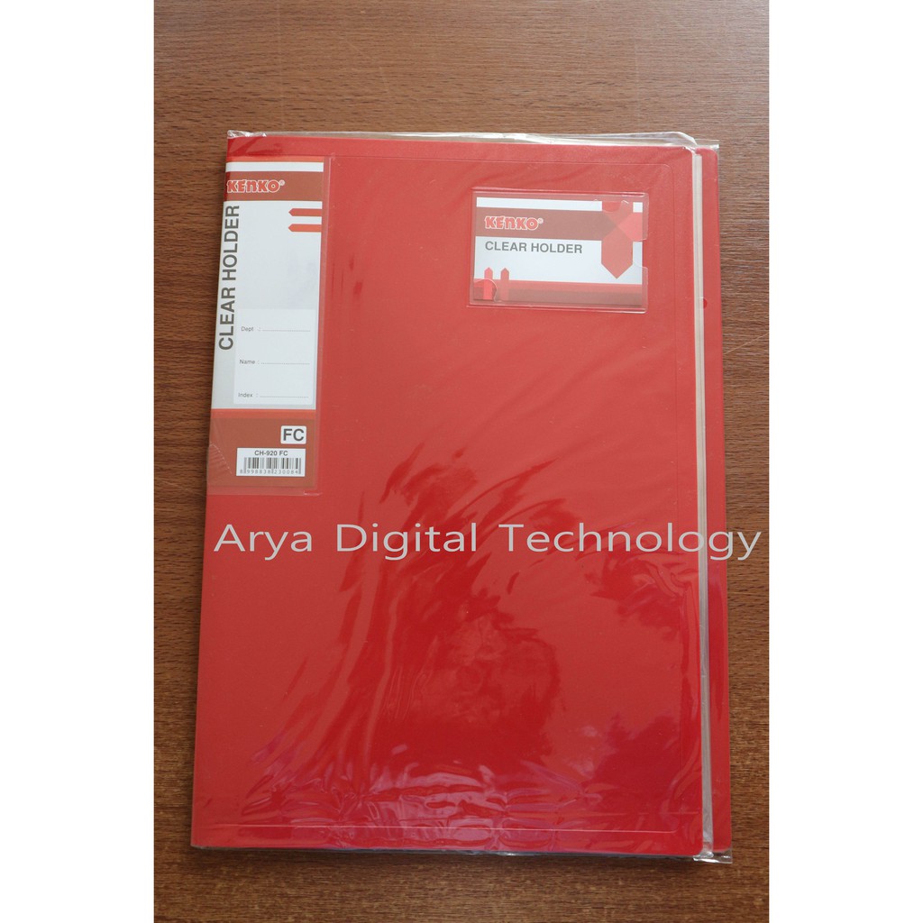 

Map Clear Holder Merah Folio Kenko Plastik Isi 20 Sheet CH 920 FC Murah Bagus