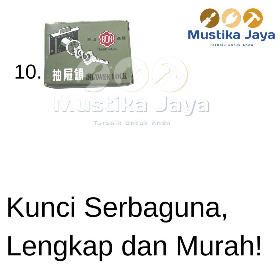 Kunci Laci Kaca Taco Topfit Lenaga Huben Mekar Camlock Gergaji Pushlock