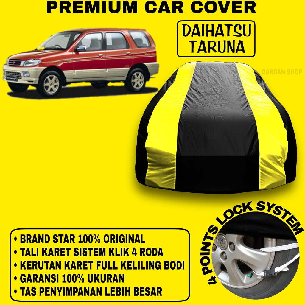 Body Cover DAIHATSU TARUNA Sarung Strip KUNING Penutup Pelindung Bodi Mobil Daihatsu Taruna PREMIUM