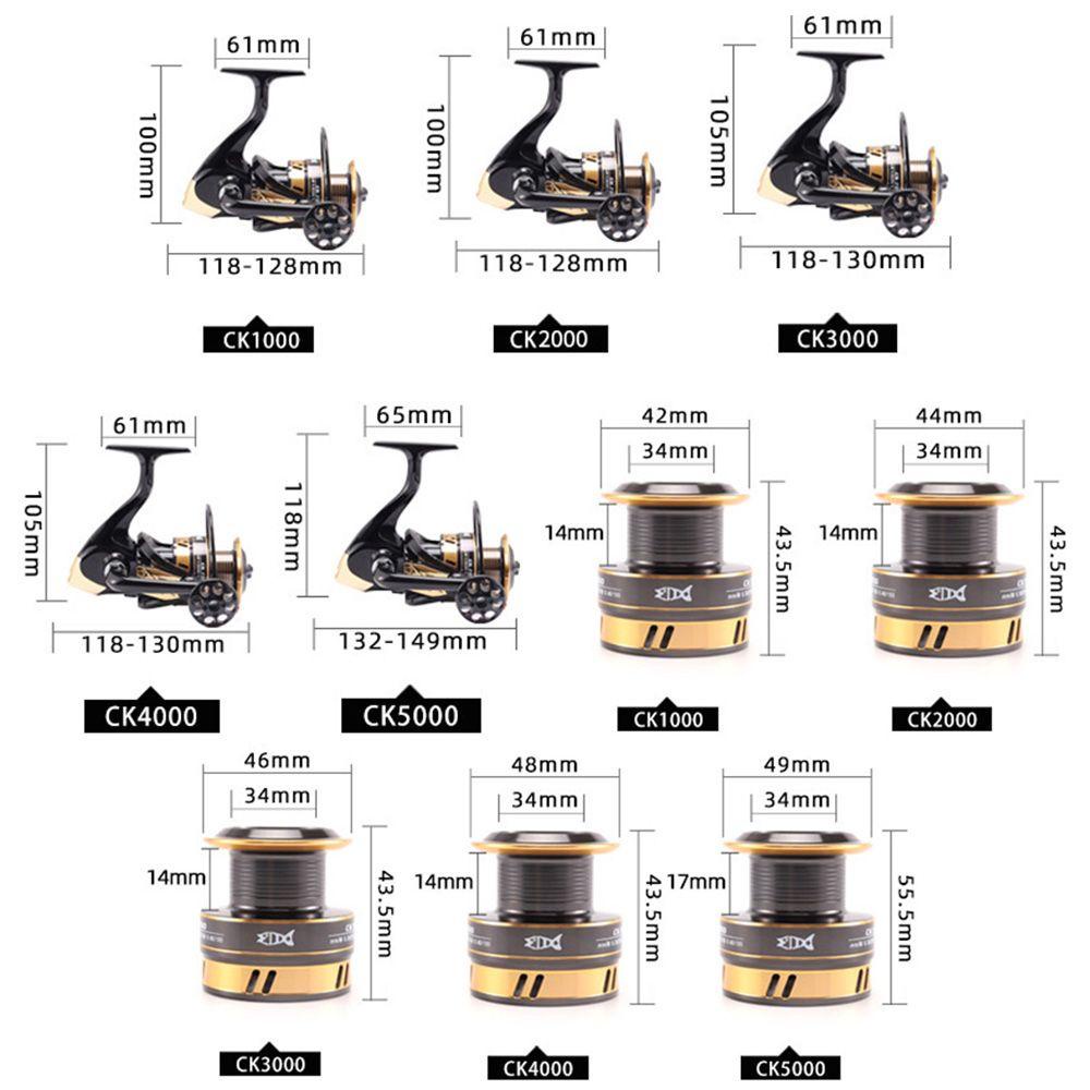 TOP Alat Penggulung Pancing Hollow Metal CK1000 Series Sea ​​Gulungan Pancing