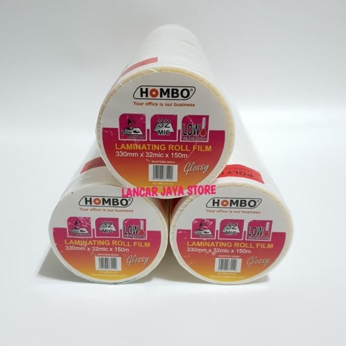 

Plastik Laminating Hombo Roll Glossy 330mm x 32Mic x 150m