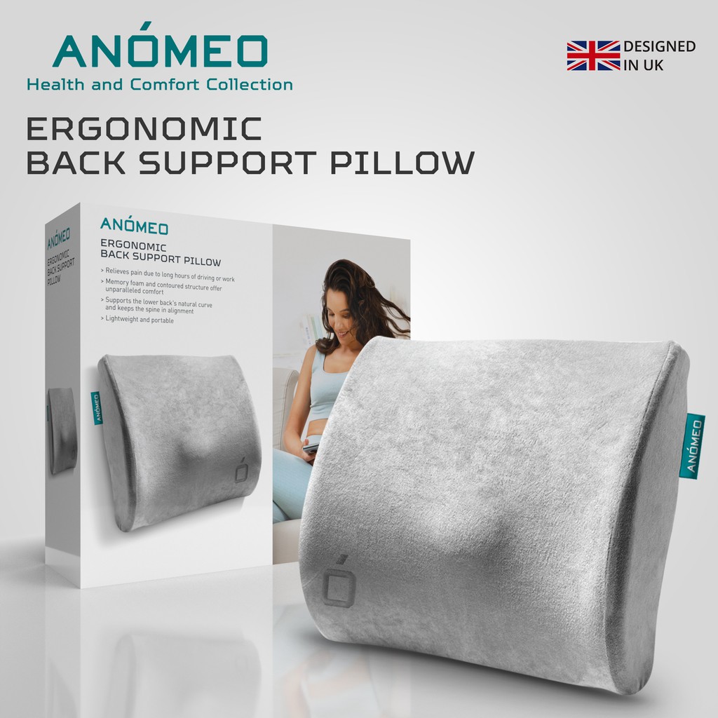 Anomeo Ergonomic Back Support Bantal Punggung Refleksi Penghilang Nyeri Punggung Ergonomis AN2408