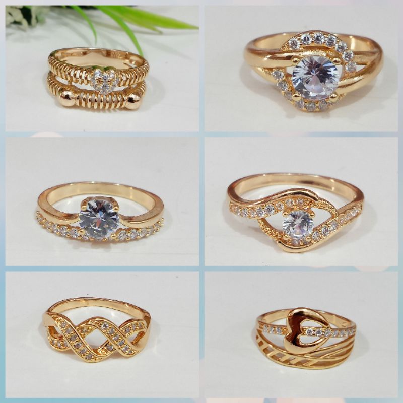 XP-767.cincin xuping wanita berlapis emas dengan mata zircon.