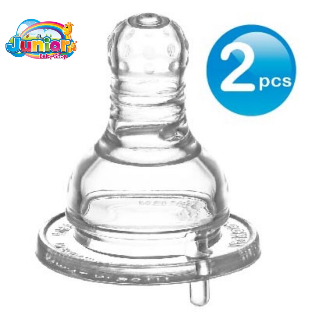 Kuku Duckbill Nipple Standard (+) XL 2pcs &amp; Nipple M (+) 2pcs - Liquid Sil - S