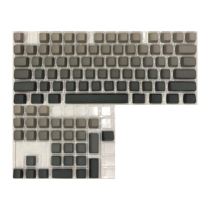 ALCHA KEYCAPS GRADIENT GREY PBT DOUBLE SHOT SIDE LETTERS