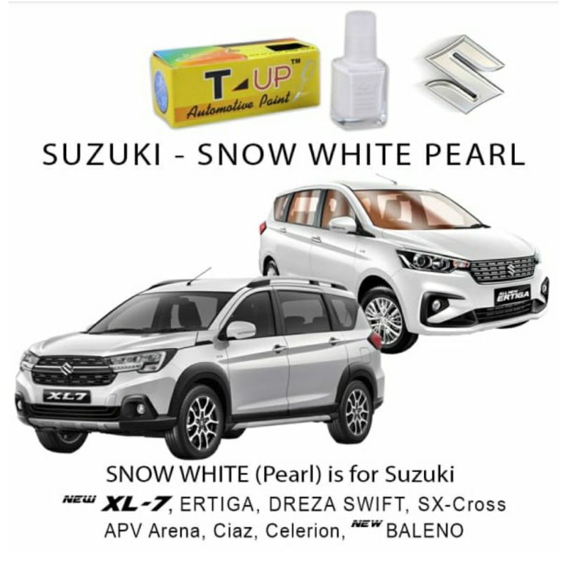 T-UP CAT OLES SUZUKI SNOW WHITE PEARL CONTOH CAT PUTIH SUZUKI ERTIGA SWIFT SAMPLE CAT SUZUKI PUTIH