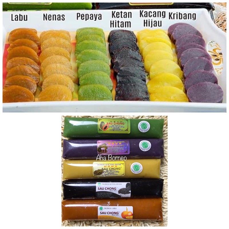 

Dodol Buah Labu / Pepaya / Ketan Hitam / Kacang Hijau / Ubi Kribang Ungu Khas Singkawang