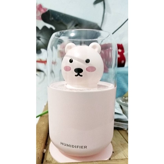 100% ORI cute Bear Humidifier 300ML Essential Oil Diffuser Aroma Terapi Pengharum Ruangan GS8