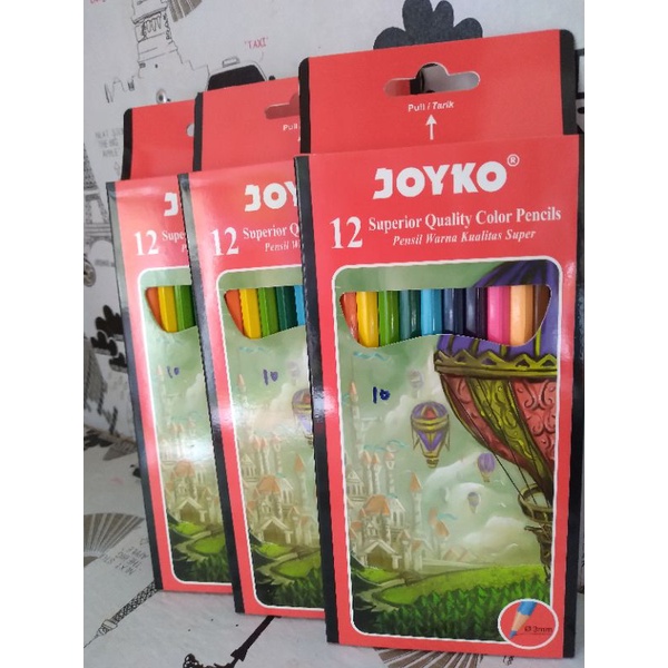 

pensil warna/Pensil warna kayu Joyko 12 warna