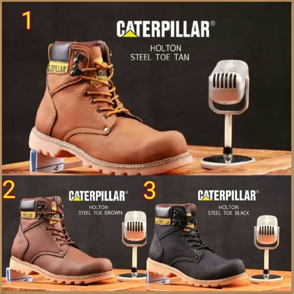 caterpillar holton steel toe boots