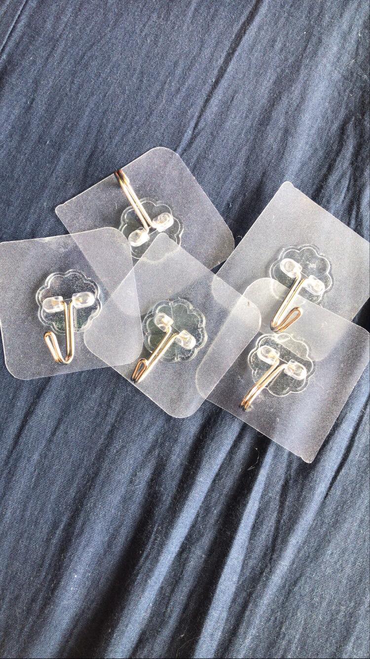 Tempelan Hook Ajaib Transparan/gantungan Tempel Transparan