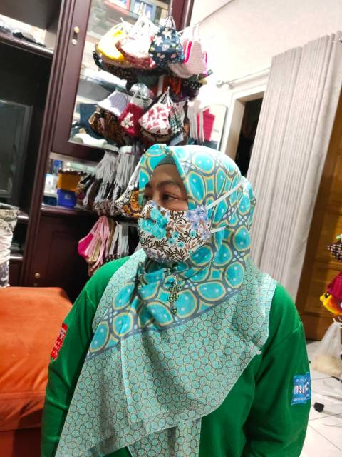 Masker non medis ibu dan anak 3 ply