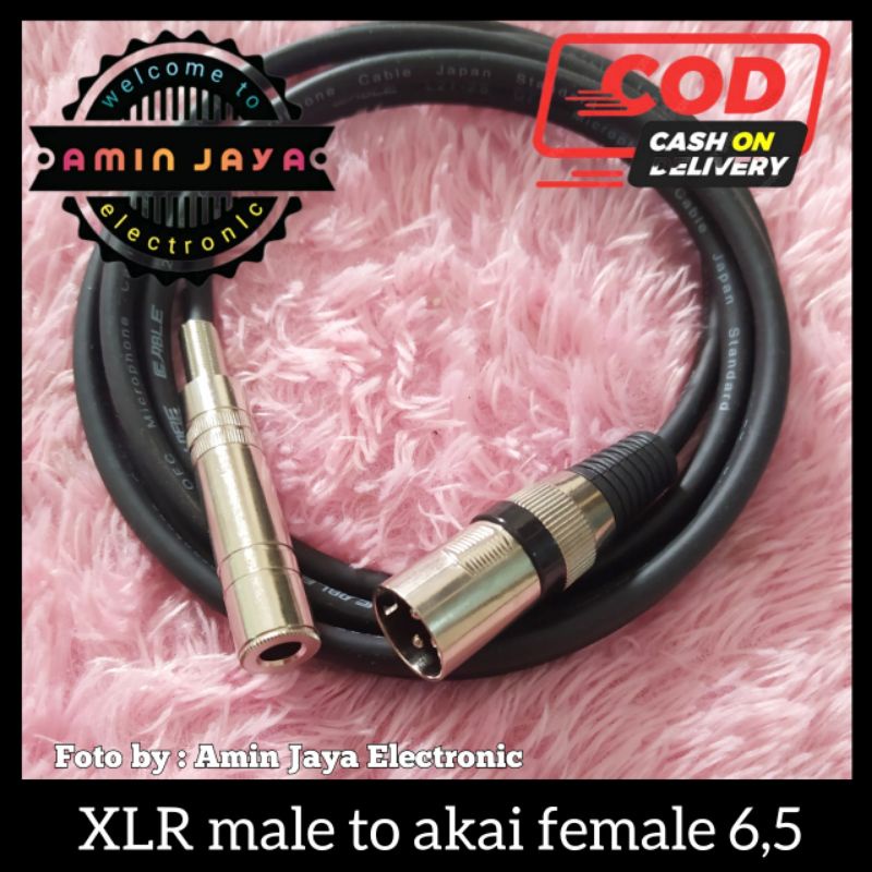 Kabel jack XLR male to akai female akai 6,5  kabel  japan standard / kabel sambungan mic