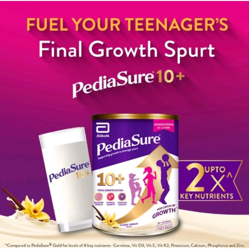 PediaSure 10+ Vanilla/Chocolate 850g Import Singapore