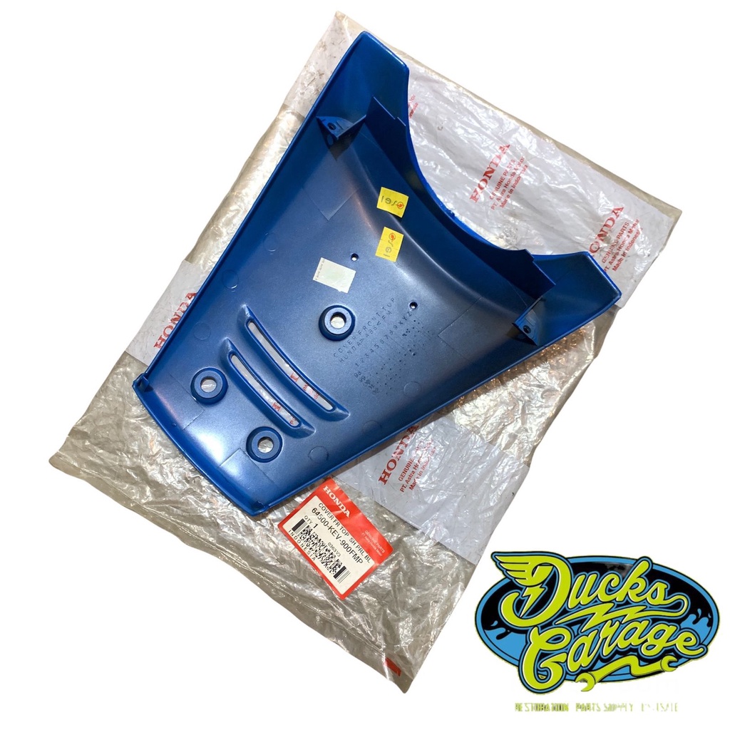 cover dasi tameng dada depan honda supra x original biru