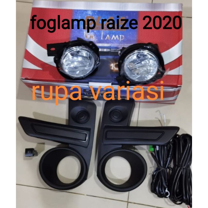 foglamp sorot lampu kabut bumper depan mobil toyota RAIZE MODEL ORISINIL PNP komplit kabel + swith