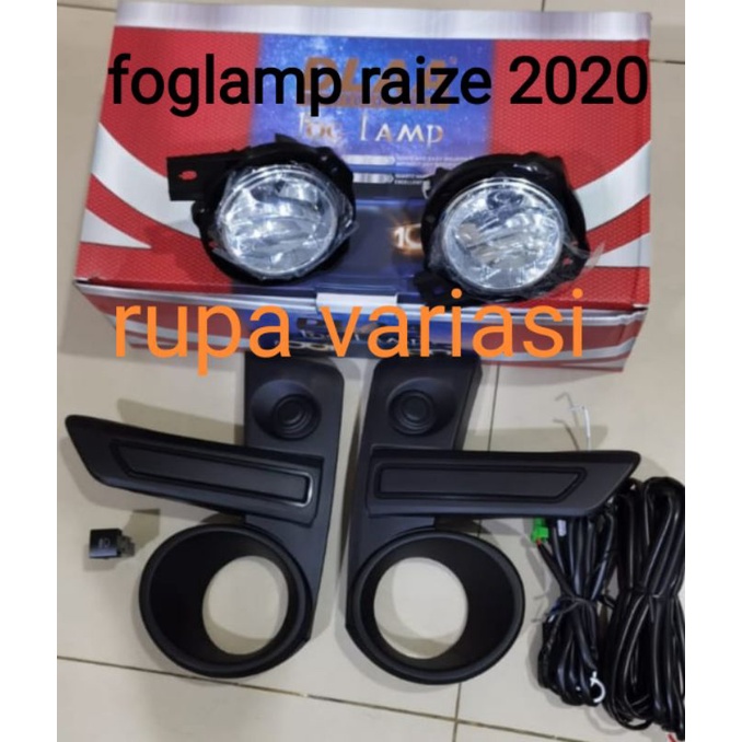 foglamp sorot lampu kabut bumper depan mobil toyota RAIZE MODEL ORISINIL PNP komplit kabel + swith