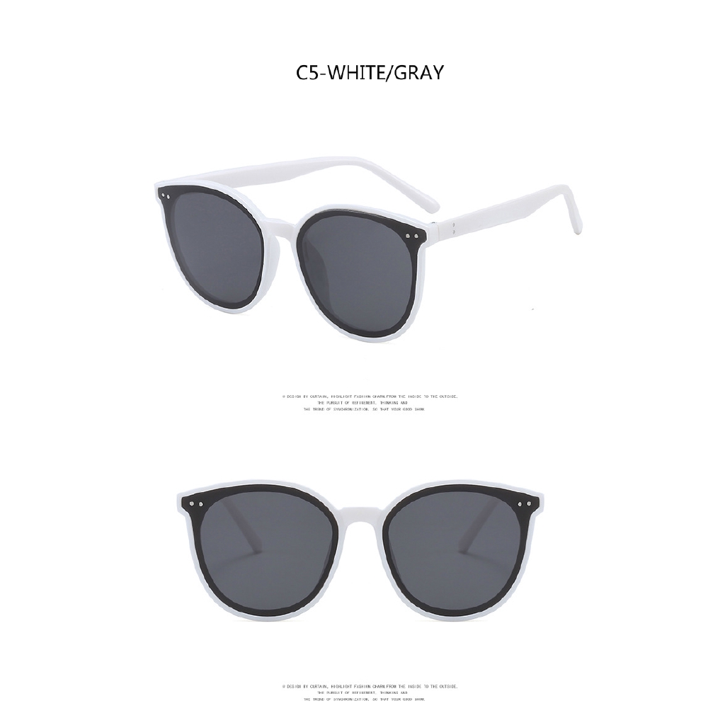 Fashion round frame ins trend men and women all-match sunglasses