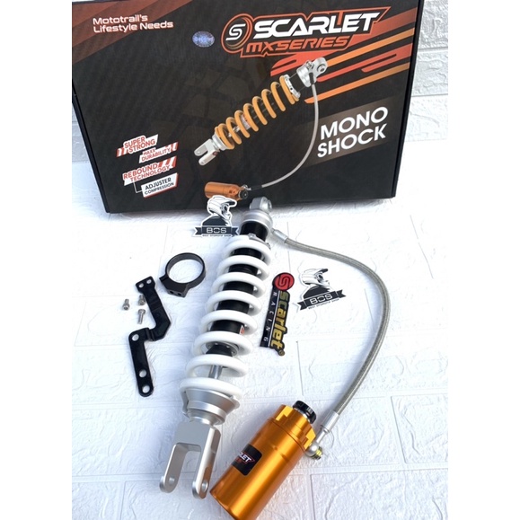 Shock belakang shockbreaker mono shock monoshock cross scarlet motor CRF 150L tabung Pisah model typ
