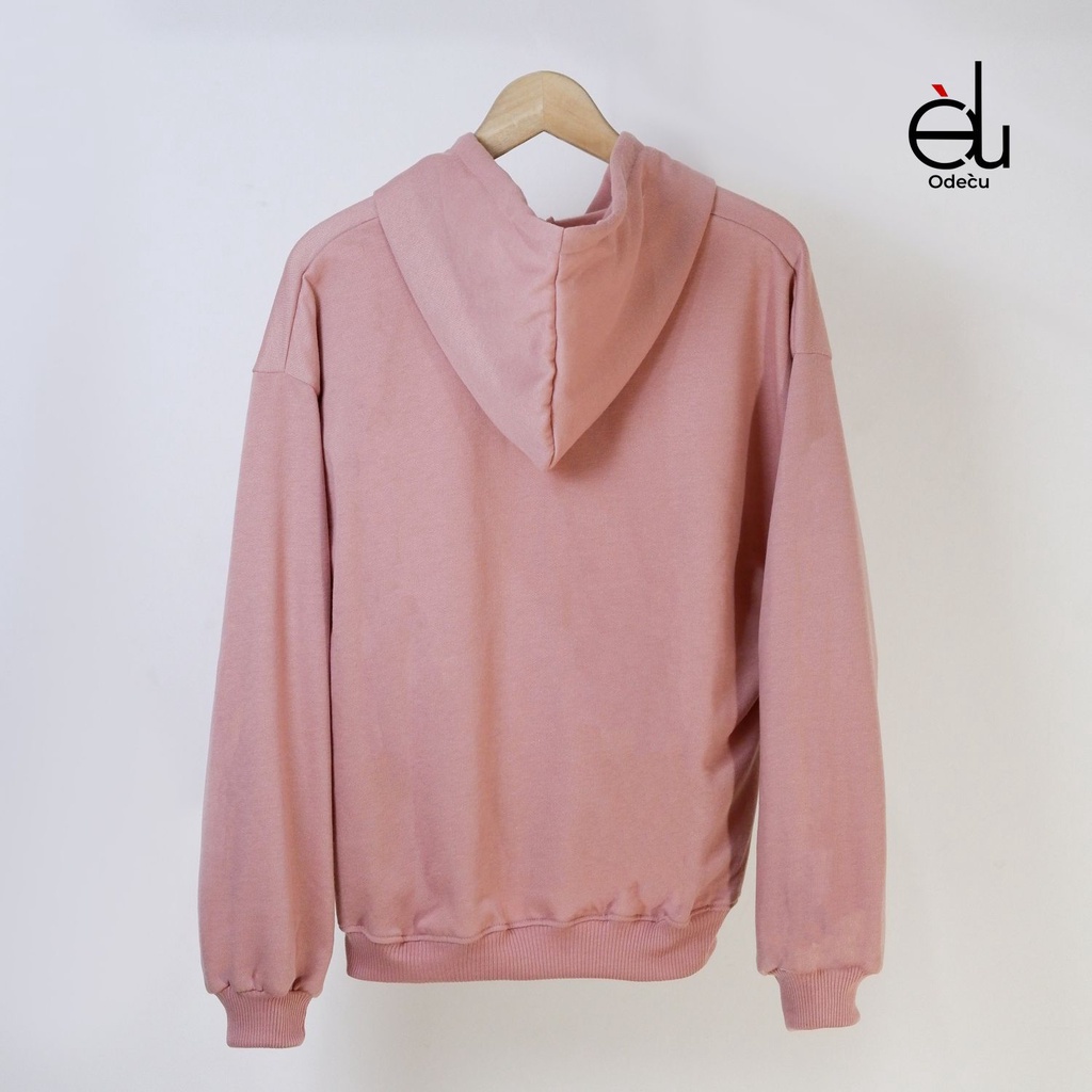 ODECU HOODIE DUSTY PINK SWEATER OVERSIZE WANITA PRIA