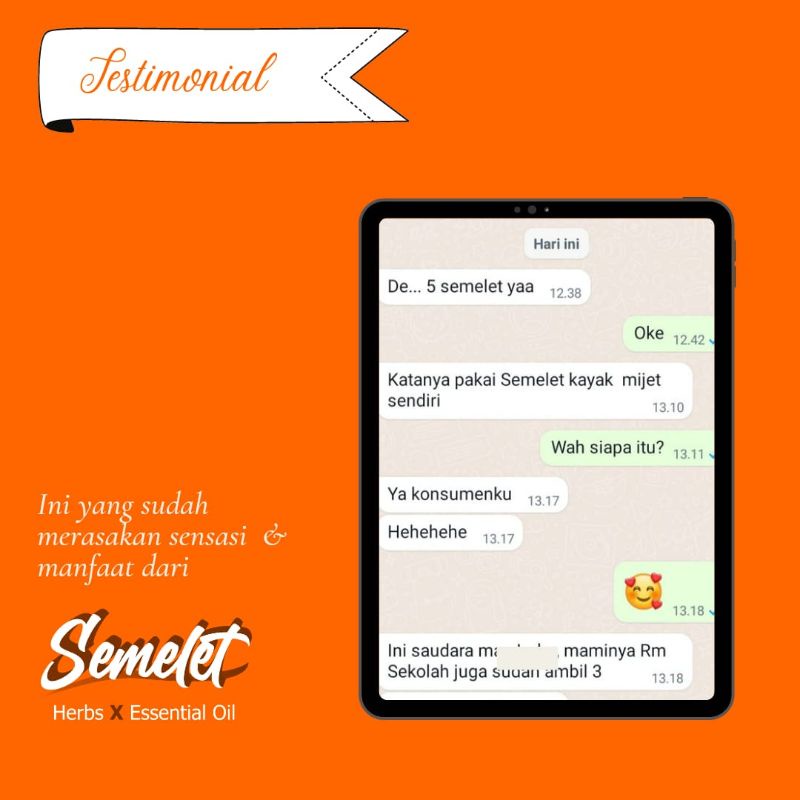 Semelet Minyak Herbal Semprot Panas untuk Syaraf Kejepit, Pegal Linu, Nyeri Otot, Persendian, Tulang