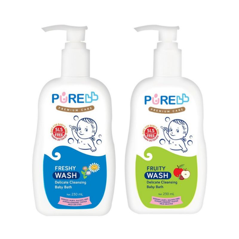 Pure Baby Bath Wash 230ml Pure dan Pure Baby Bath Wash Reffil 450ml