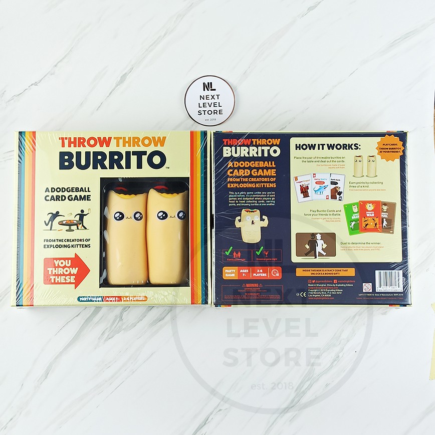 Throw Burrito Card Game Board Games by Exploding Kittens READY STOCK